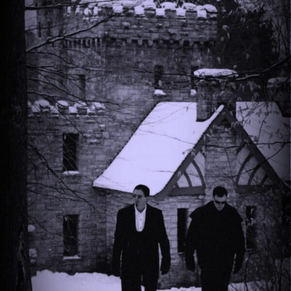 Gavin Goszka and Edward Douglas of Midnight Syndicate at Squire's Castle in January of 1999