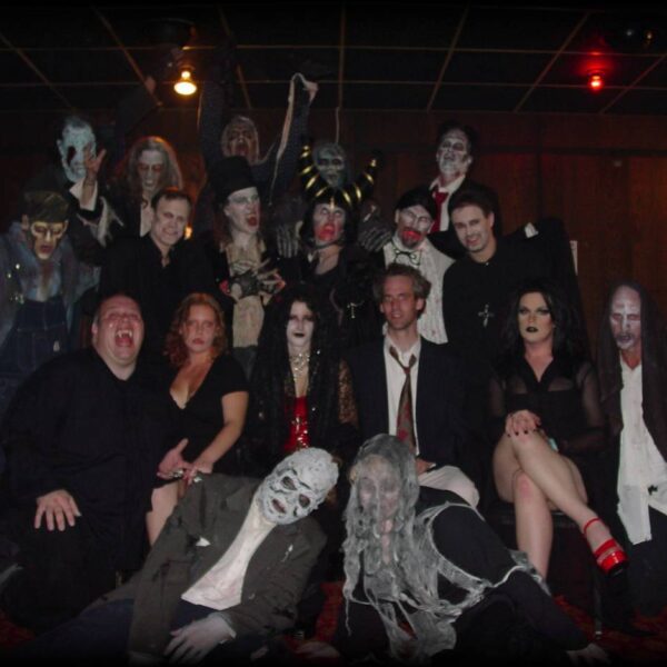 Cast photo from CD Release party for "Vampyre" (2002).
