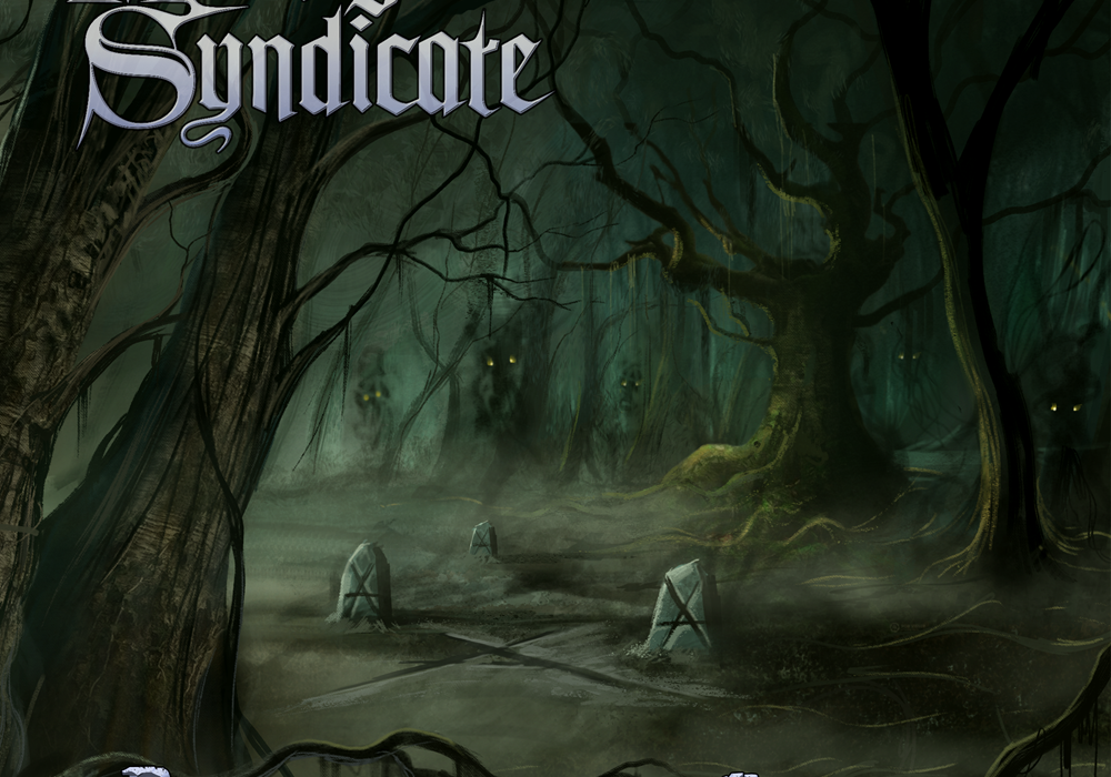 Album cover artwork for Plankett's Grove by Midnight Syndicate showing a misty gothic forest and stone ruins.